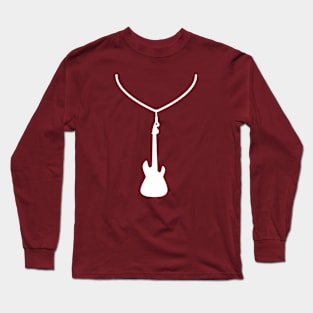 Guitar Necklace (white) Long Sleeve T-Shirt